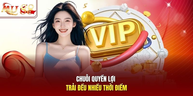 Chuỗi quyền lợi trải đều nhiều thời điểm