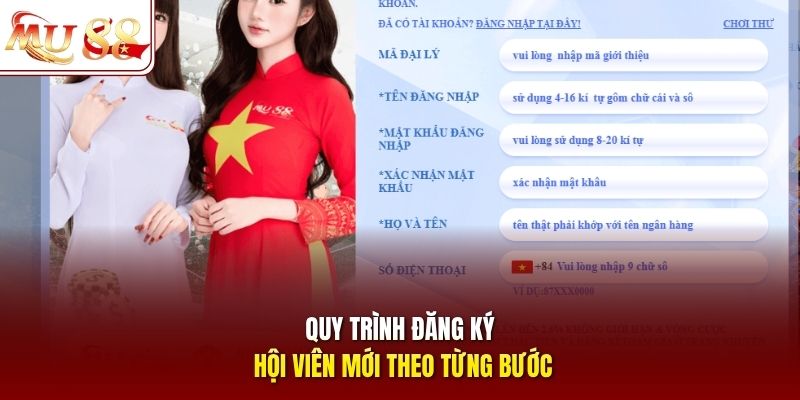 Quy trình đăng ký hội viên mới theo từng bước